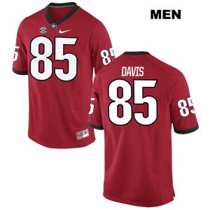 Men's Georgia Bulldogs NCAA #85 Jordan Davis Nike Stitched Red Authentic College Football Jersey RFN6654JU